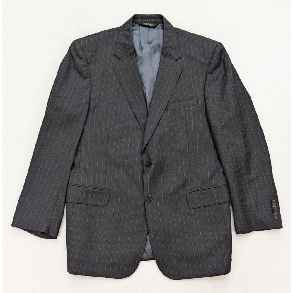 Jos. A. Bank Men's Blazer Jacket Sport Coat Size 42R Gray Pinstripe 100% Wool